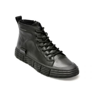Ghete GRYXX negre, J230043, din piele naturala