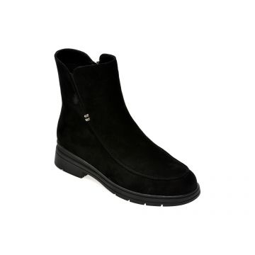 Ghete IMAGE negre, 427654, din piele intoarsa