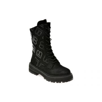 Ghete LAURA BIAGIOTTI negre, 8280, din material textil