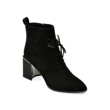 Ghete OFFLINE negre, 3C46462, din piele intoarsa