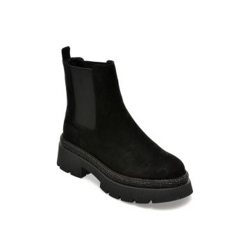 Ghete OFFLINE negre, K330041, din piele intoarsa