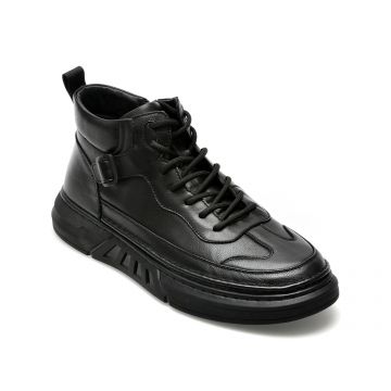 Ghete OTTER negre, CJ30021, din piele naturala