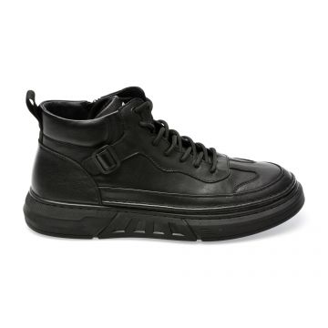 Ghete OTTER negre, CJ30021, din piele naturala