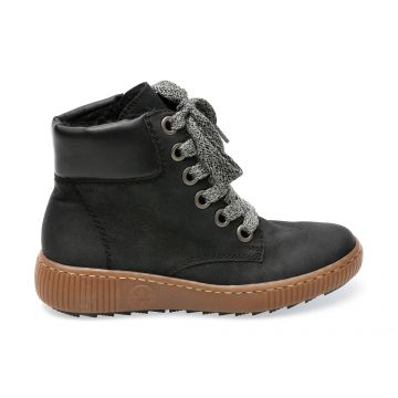 Ghete RIEKER negre, Z6631, din piele ecologica