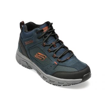 Ghete SKECHERS bleumarin, OAK CANYON, din piele intoarsa