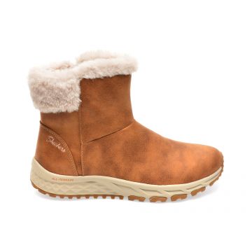 Ghete SKECHERS maro, ESCAPE PLAN, din piele ecologica