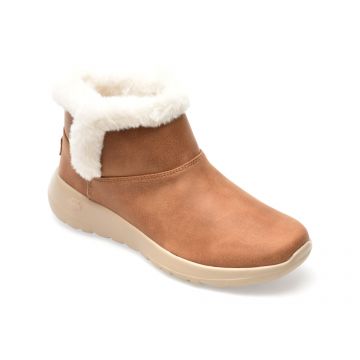 Ghete SKECHERS maro, ON-THE-GO JOY, din piele ecologica