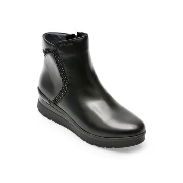 Ghete STONEFLY negre, CREAM46, din piele naturala