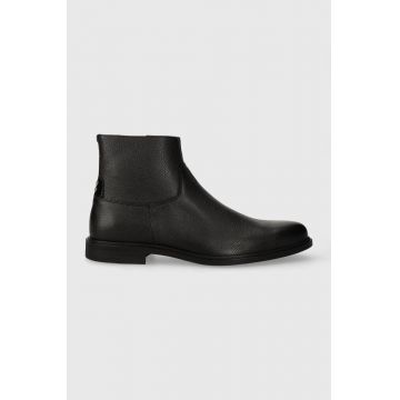 HUGO ghete de piele Kerr barbati, culoarea negru, 50503710