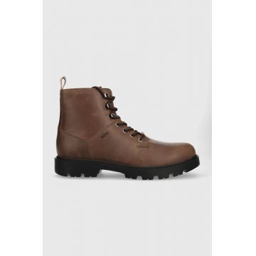 BOSS ghete de piele Adley barbati, culoarea maro, 50503540