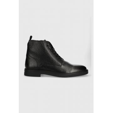 BOSS ghete de piele Calev barbati, culoarea negru, 50503302