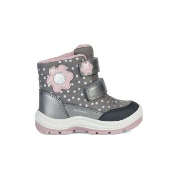 Ghete cu velcro si aplicatii florale