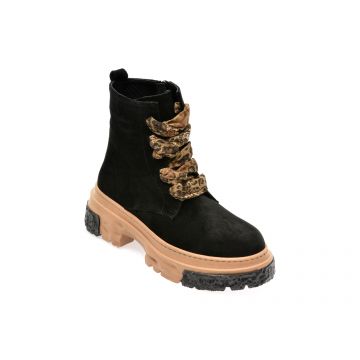 Ghete EPICA negre, 3153924, din piele intoarsa
