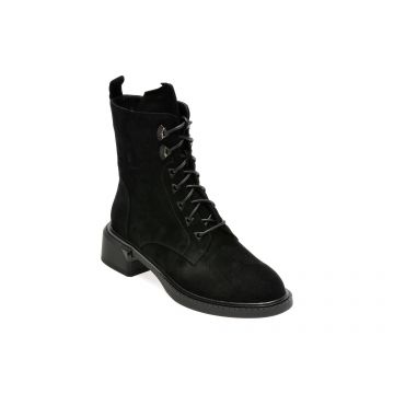 Ghete EPICA negre, 394654, din piele intoarsa