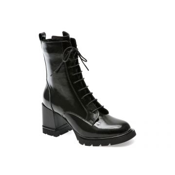 Ghete EPICA negre, 5822008, din piele naturala lacuita