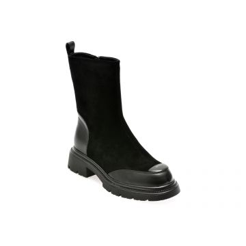 Ghete EPICA negre, 81340, din piele intoarsa