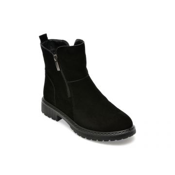 Ghete FLAVIA PASSINI negre, J930024, din piele intoarsa