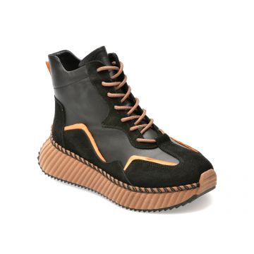 Ghete GRYXX negre, 252525, din piele naturala
