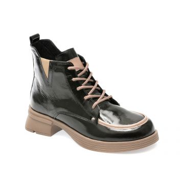 Ghete GRYXX negre, 4711002, din piele naturala lacuita