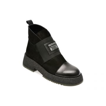 Ghete GRYXX negre, 477460, din piele intoarsa