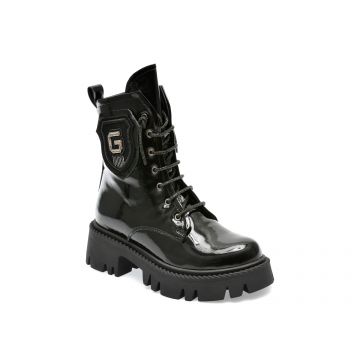 Ghete GRYXX negre, 527210, din piele naturala lacuita