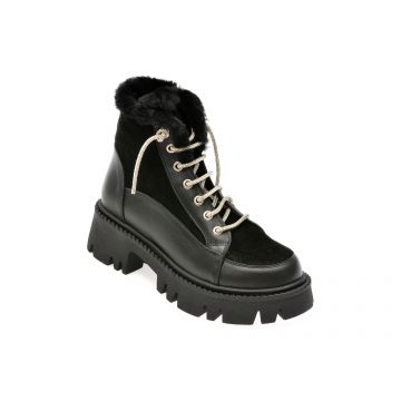 Ghete GRYXX negre, 527212, din piele intoarsa