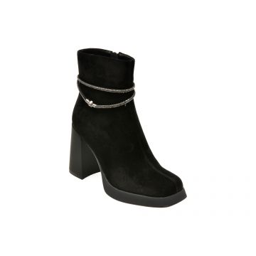 Ghete GRYXX negre, 6520, din piele intoarsa