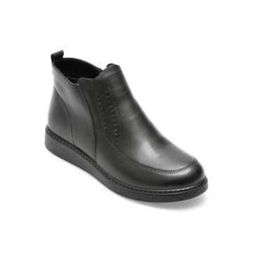 Ghete IMAGE negre, J930019, din piele naturala