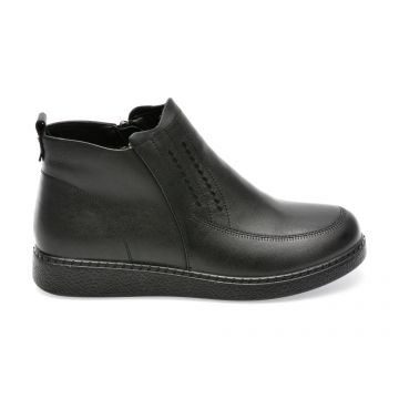 Ghete IMAGE negre, J930019, din piele naturala