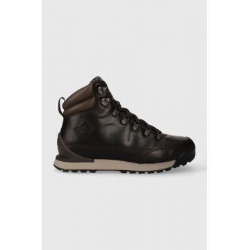 The North Face ghete de piele barbati, culoarea maro