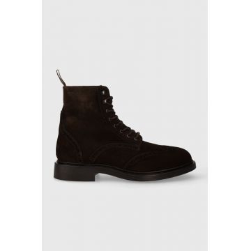 Gant botine de piele întoarsă Millbro culoarea maro, 27643417.G46