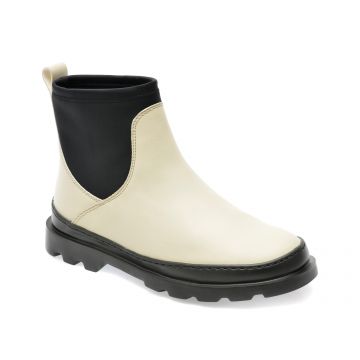 Ghete CAMPER albe, K400698, din piele naturala
