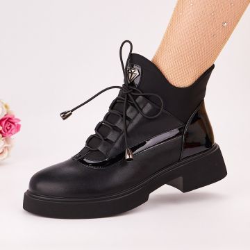 Ghete Cu Toc Dama Negre Cu Fermoar Binith