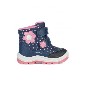 Ghete cu velcro si aplicatii florale