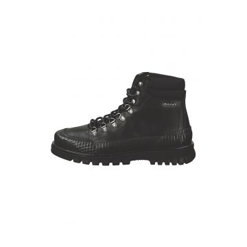 Ghete de piele cu insertii textile