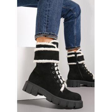 Botine Negre cu bej