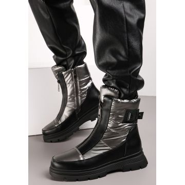 Botine Negru cu argintiu