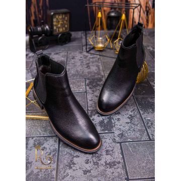Ghete barbatesti negre din piele 100% naturala - GH35