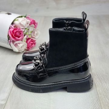 Ghete Fata Negre Cu Fermoar Varsia