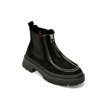 Ghete GRYXX negre, 232471, din piele intoarsa