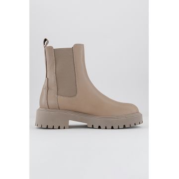 Ghete Chelsea high-cut din piele