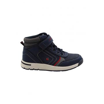 Ghete cu velcro si insertii din denim
