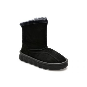 Ghete EPICA negre, 458MIX1, din piele intoarsa