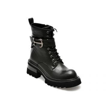 Ghete EPICA negre, W295, din piele naturala