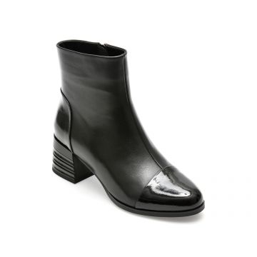 Ghete FLAVIA PASSINI negre, K553, din piele naturala