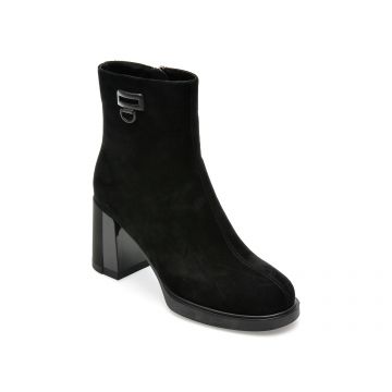 Ghete FLAVIA PASSINI negre, K685, din piele intoarsa