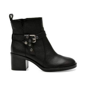 Ghete GEOX negre, D36TYA, din piele naturala
