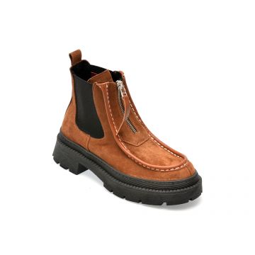 Ghete GRYXX maro, 232471, din piele intoarsa