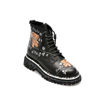 Ghete GRYXX negre, 3095016, din piele naturala