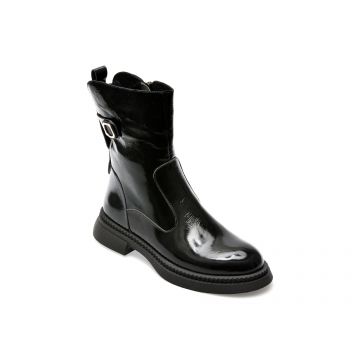 Ghete GRYXX negre, 3811606, din piele naturala lacuita